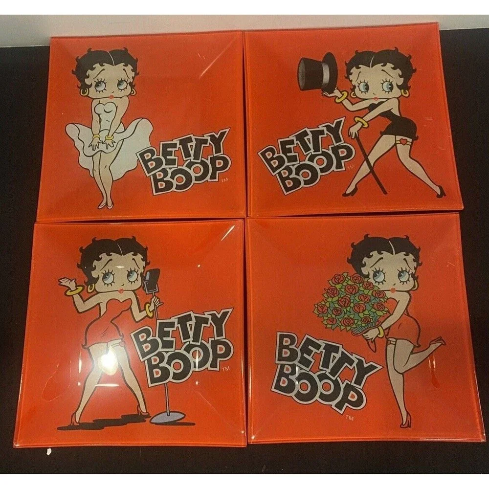 Betty Boop Set of 4 Decorative Plates